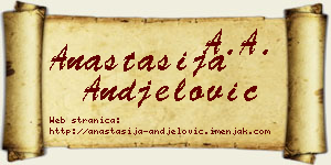 Anastasija Anđelović vizit kartica